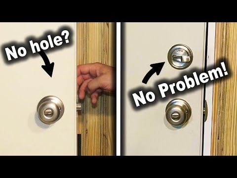 How to Bore Holes for Deadbolt, Doorknob and Latch Install | Metal or Wood Door