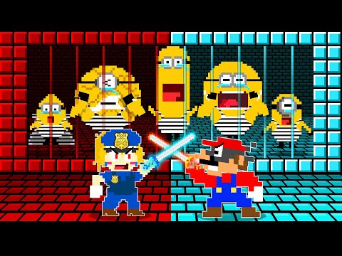 Super Mario Bros. but Mario Rescue Team MEGA MINIONS in Prison | Game Animation