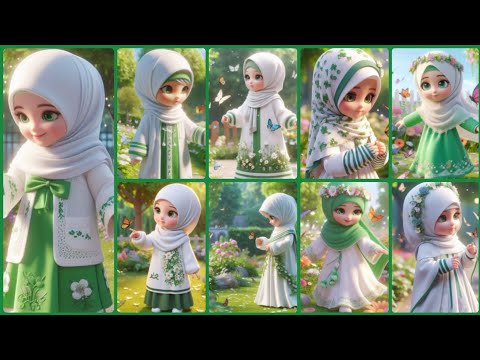 🇵🇰Green and White Muslim Hijab Girl Animated Dpz | Independence Day Girl Animated Dpz | Rayyan Vibes