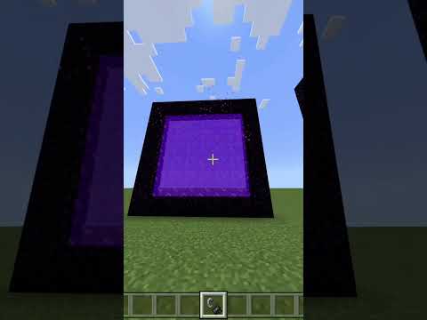 How Big Can Be Nether Portal In Minecraft 😂 #herobrine #minecraft #shorts #minecraftmods