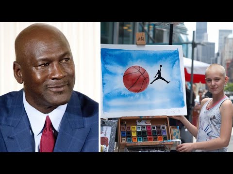 Girl Sells Artwork To Fund Her Chemo, Then Michael Jordan Walks By & Shocks Everyone!