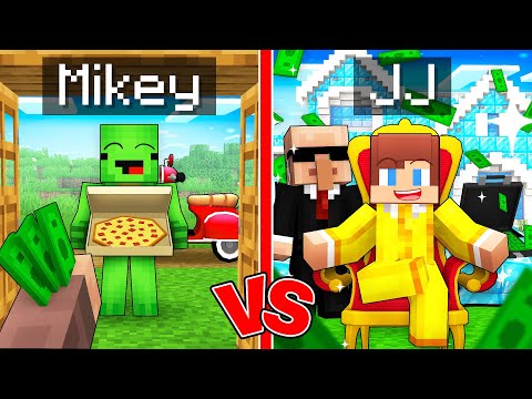 Mikey POOR vs JJ RICH Job Survival Battle in Minecraft (Maizen)