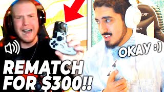 Streamer SMASHES controller after loss, then challenges me for $300. I ACCEPTED!