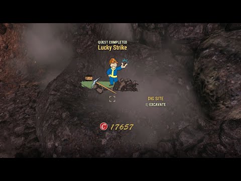 Fallout 76 - Lucky Strike - Find and excavate the Dig Site in The Ash Heap