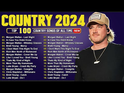 Country Music 2024 - Morgan Wallen, Luke Combs, Brett Young, Kane Brown, Luke Bryan, Chris Stapleton