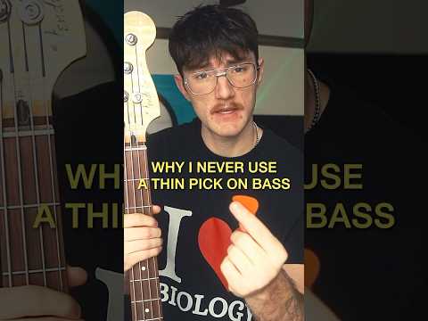 Why not to use a thin pick on bass… #bassguitar #bassist #guitarist #guitarpicks #bassplayer