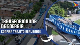 OPERAÇÃO GIGANTE: Veja o trajeto do transporte do TRANSFORMADOR de energia pela BR-101