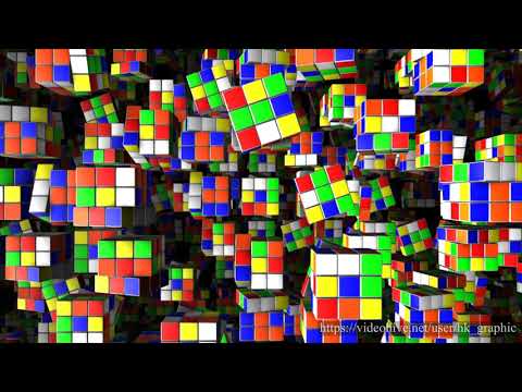 Rubik's cube Background Animation | 4K Screensaver Royalty Free