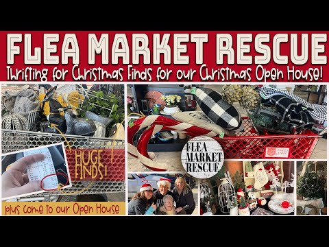 THRIFT STORE SHOPPING FOR THRIFTED CHRISTMAS DECOR FINDS 2024 - HOLIDAY EVENT AT FLEA MARKET RESCUE