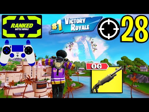 28 Elimination Solos "Ranked Battle Royale" Gameplay Wins (Fortnite Chapter 2 Remix PS4 Controller)