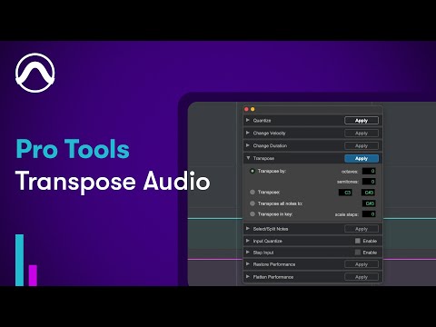 Transpose Audio & Songs in Pro Tools