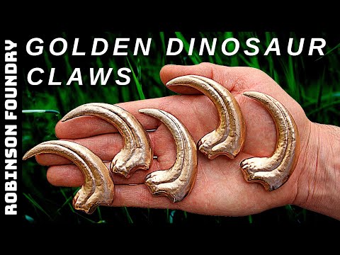 Velociraptor claws cast in bronze │ Metal casting at home │ #RobinsonFoundry