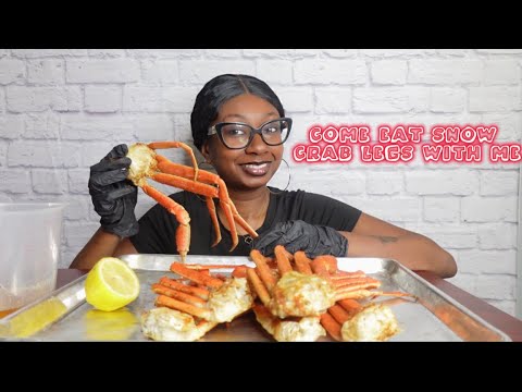 SNOW CRAB LEG MUKBANG W/ GARLIC BUTTER