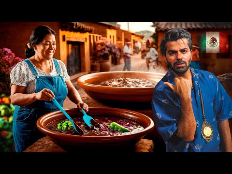 Street Food in Mexico: The MOST MYSTERIOUS Dish in a Remote Village! (Mole Negro) 🇲🇽