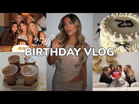 MY 25TH BIRTHDAY VLOG ❥ girls night sleepover, hoodie launch, opening gifts & dinner!!