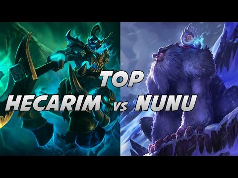 As Hecarim vs Nunu Top First Time -Comeback- League of Legends