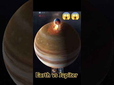 what if earth crashed into jupiter ?? #shorts #space #universe #jupiter #earth #crash