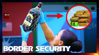 Officers Find $21,000 worth of Drugs Hidden In Liquor Bottle |Full Episode| Border Security America