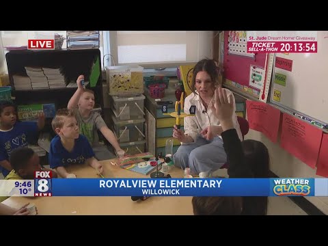 Royalview students learn how to make 'anemometers' in Fox 8 Weather Class