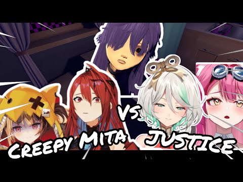 Justice Reacts to Creepy Mita 【MiSide】