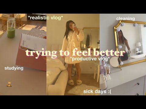 PRODUCTIVE STUDY VLOG 💫 aesthetic study vlog, cleaning, sick days