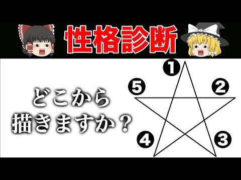 星の書き方でわかる性格診断、第2弾【ゆっくり解説】