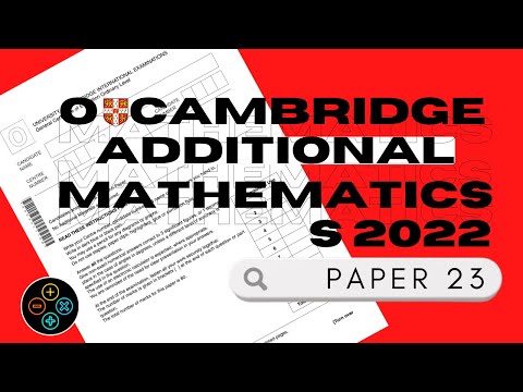 O-Level IGCSE Add Math June 2022 Paper 23 4037/0606/23