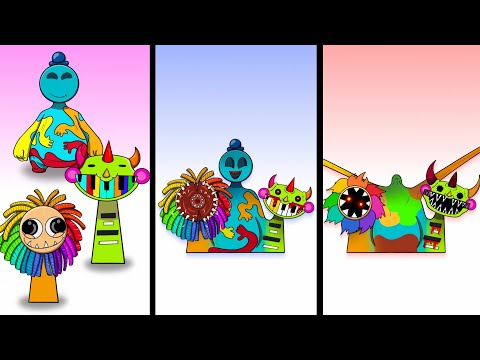 Sprunki Doey & Pianosaurus & Yarnaby SYMBIOSIS Phases | Compilation Incredibox