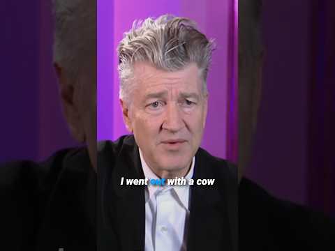 When David Lynch sat with a cow in Hollywood… #davidlynch