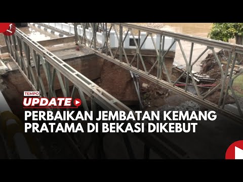 Usai Diterjang Banjir, Perbaikan Jembatan Kemang Pratama di Bekasi Dikebut