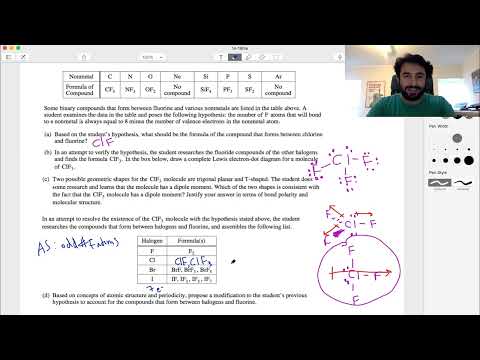 AP Chemistry Long Answer Question 4 (Fluorine)