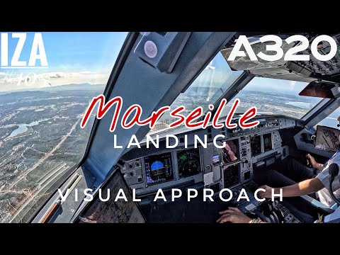 A321 MRS 🇫🇷 Marseille | LANDING 31R Visual Approach | 4K Cockpit View | ATC & Crew Comm [RE UPLOAD]