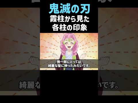 霞柱・時透無一郎から見た柱（甘露寺蜜璃・悲鳴嶼行冥）の印象