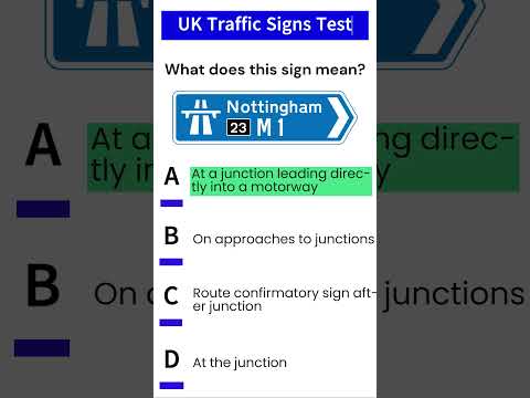 UK Traffic Direction Sign - Driving Test #shorts