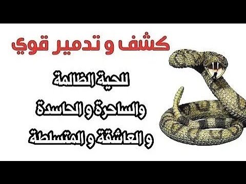 رقيه تخلصك تماما من الحيه العاشقه المتسلطه بالسحر والحسد