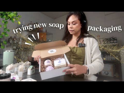 Small Business Studio Vlog | Packaging and Labelling Products, Making Soap, Selling Gift Sets