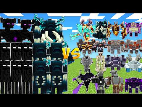 WARDENS & ENDERMEN vs ALL MINECRAFT BOSSES