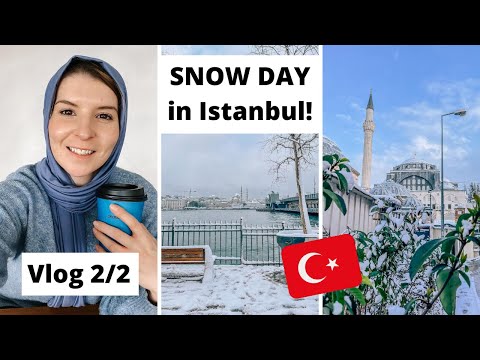 Seeing Snow in Istanbul as a Tourist! & Ortaköy Mosque!