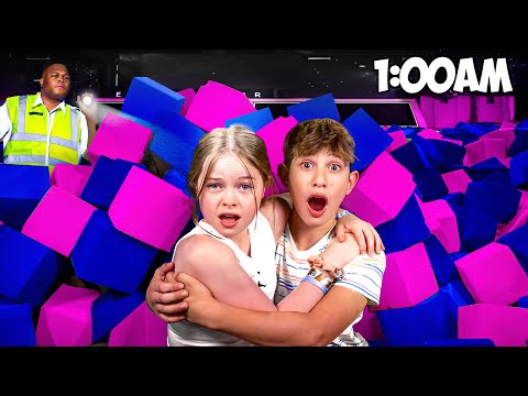 My Daughter's 24 HOUR TRAMPOLINE PARK Challenge