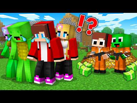 Baby JJ and Mikey Became PRISONERS and KICKED their PARENTS Out in Minecraft - Maizen