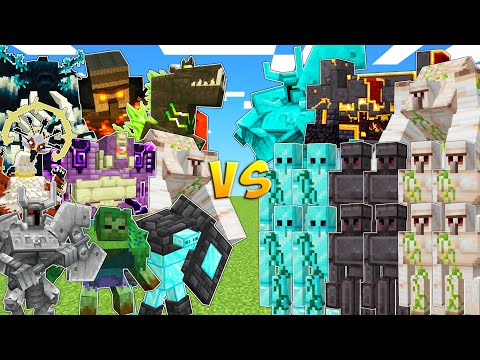 OP BOSSES vs DIAMOND, NETHERITE & IRON ARMY