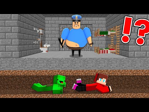 How Mikey And JJ ESCAPE From BARRY POLICEMAN's PRISON In Minecraft - Maizen