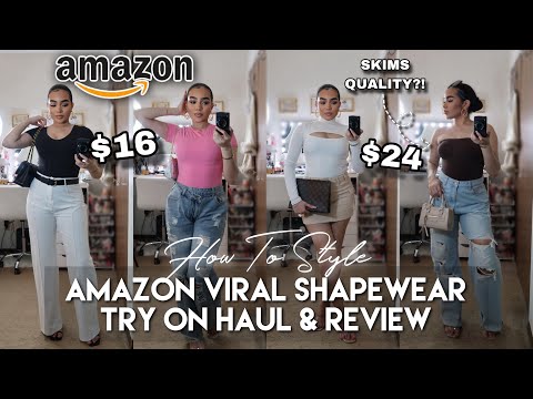 AMAZON VIRAL SHAPEWEAR TRY ON HAUL REVIEW + HOW TO STYLE | SHAPERX SHAPEWEAR UNDER $30