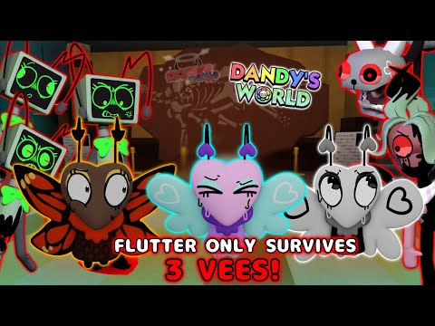 🌈FLUTTER TRIO RUN SURVIVES *3 VEES*🌻| Dandys world gameplay (FLOOR 20) | #rainymellie 🌎✨️