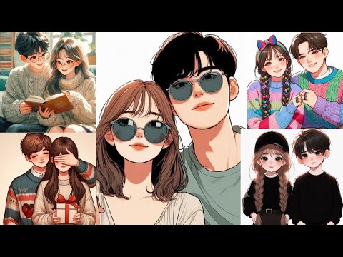 💞Cartoon couple DP Photo💥 matching couple dp/dpz/pics/photo/