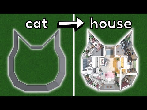 Building a CAT SHAPED house in Bloxburg!