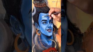 Lord Shiva Tilak 🙏🏻  - Shiv Parivar 👪 ~ #shorts #shivji #tilak #shivparivar #acrylic #painting