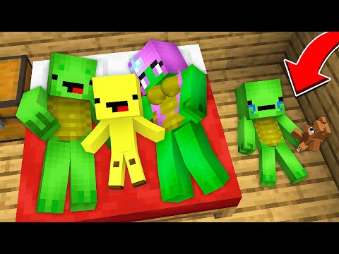 Banana Kid is favorite BABY! Mikey SAD LOSER SLEEPS on FLOOR! Family Sad Story in Minecraft - Maizen