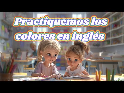 Los colores para niños bilingües.