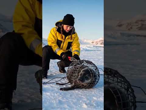 Unbelievable Rescue! Young Girl Saves Helpless Seal #shorts